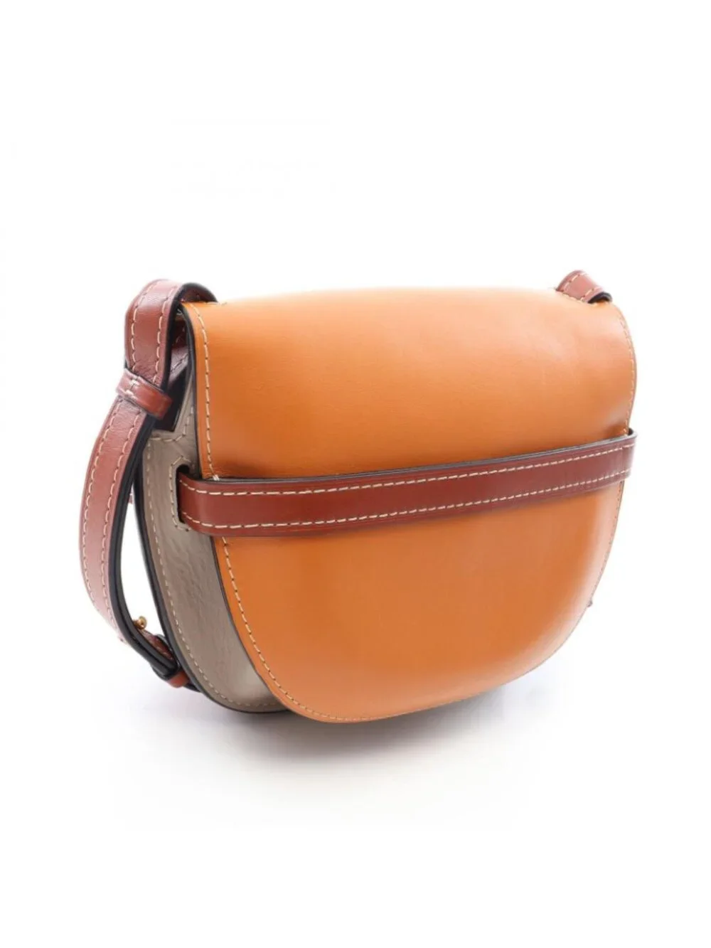 Loewe Shoulder Bag Gate Small Camel Gray Leather